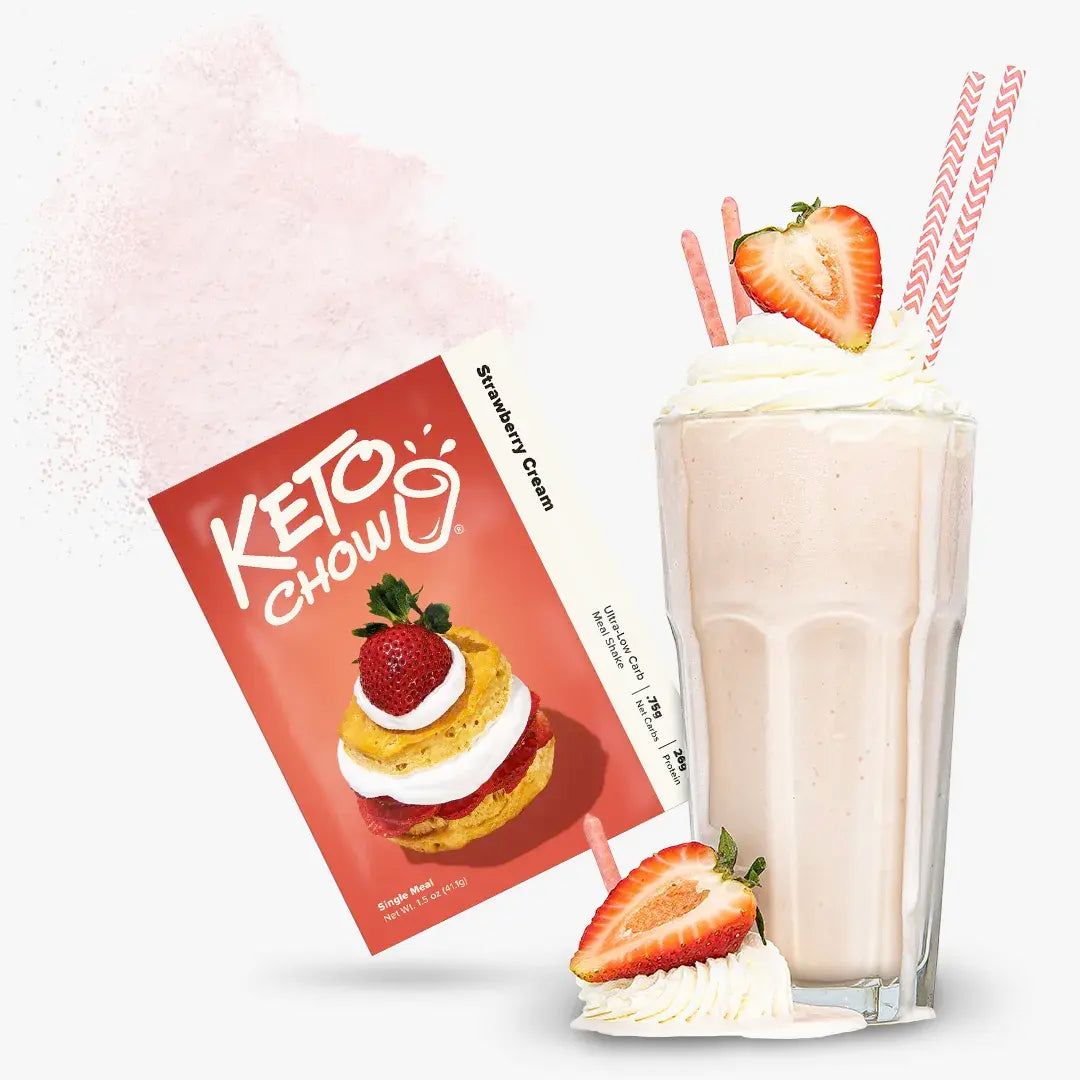 Keto Chow Strawberry Cream - Ultra Low Carb Meal Shake