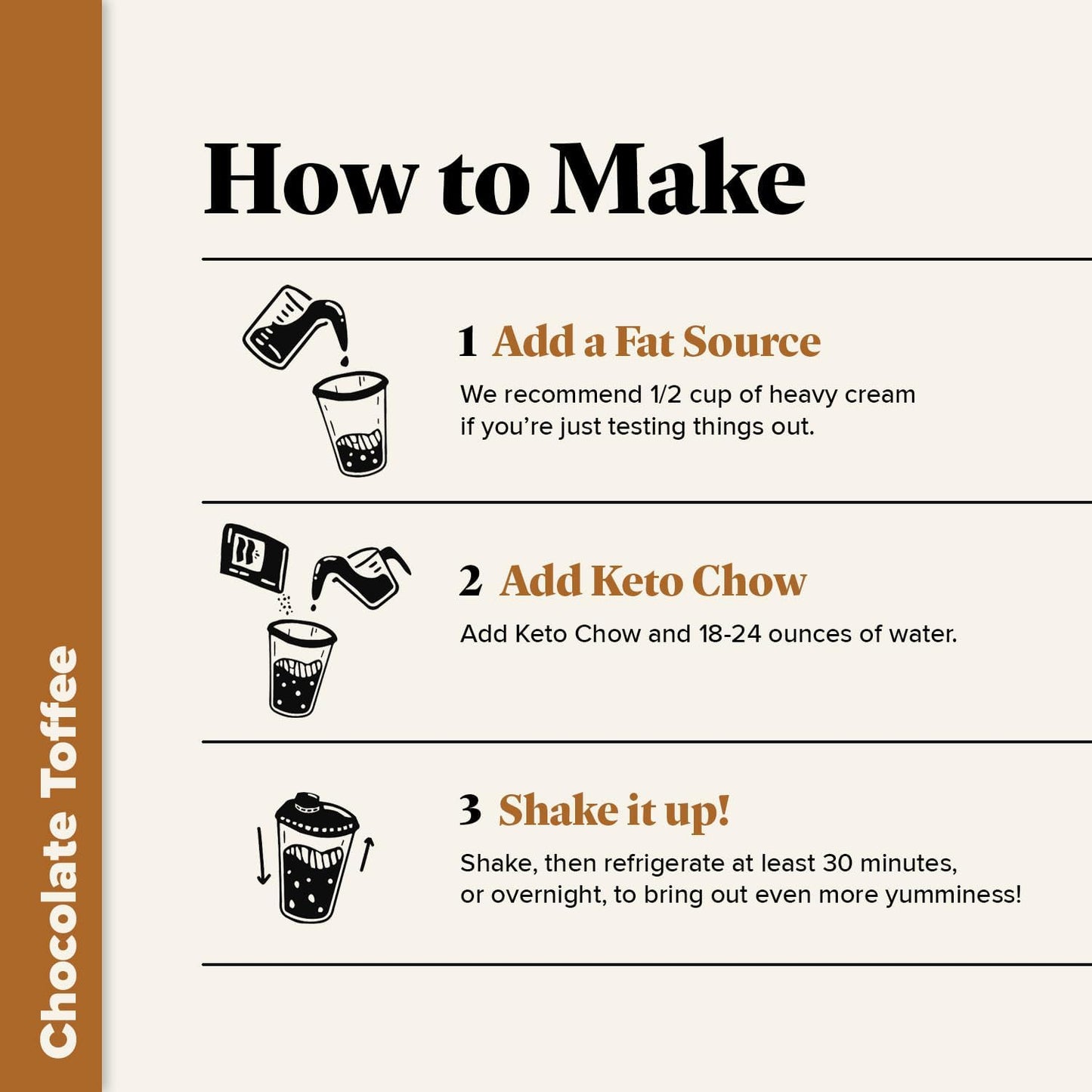 Keto Chow Chocolate Toffee - Ultra Low Carb Meal Shakes