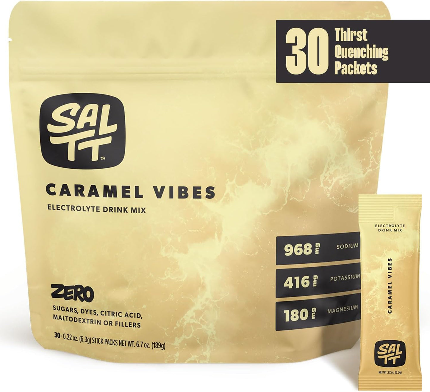 SALTT Caramel Vibes 30 Pack - Electrolyte Powder Drink Mix