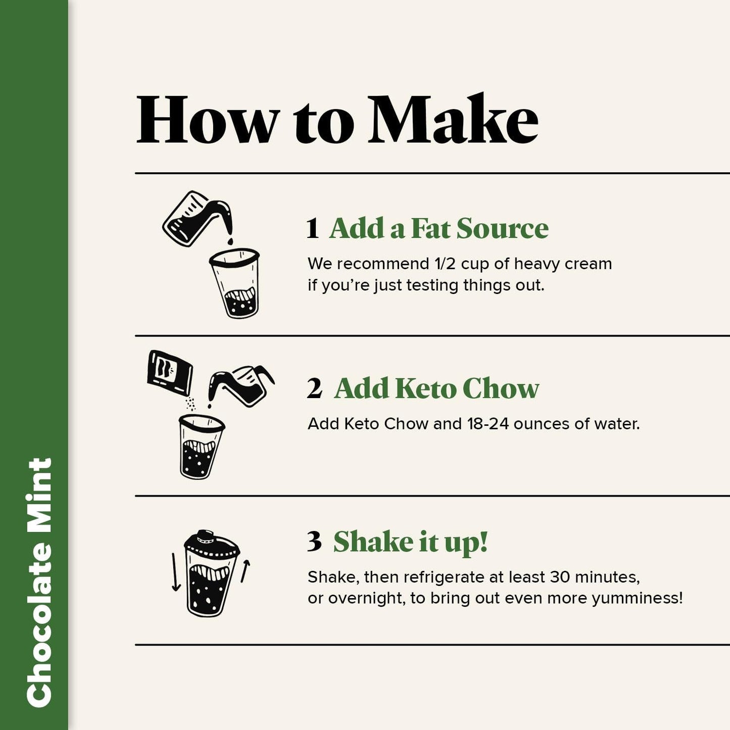 Keto Chow Chocolate Mint - Ultra Low Carb Meal Shake