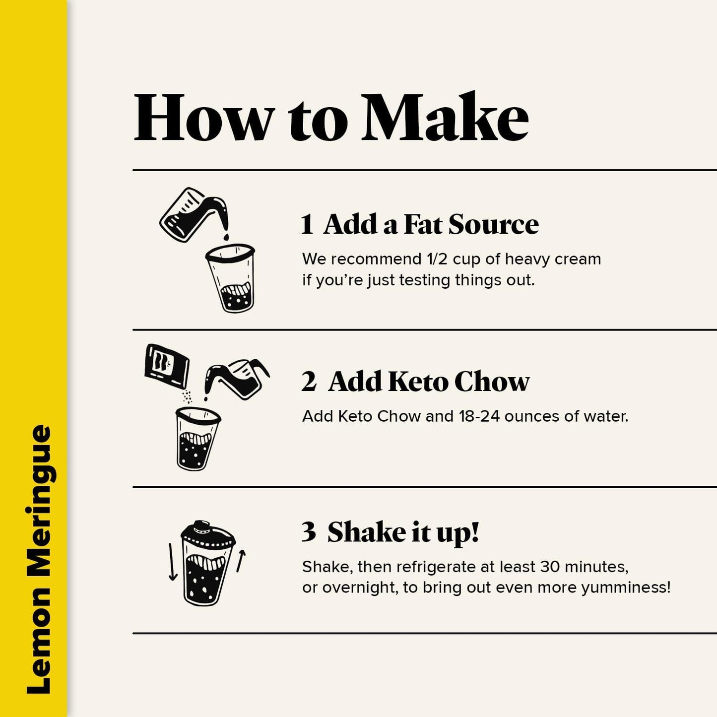 Keto Chow Lemon Meringue - Ultra Low Carb Meal Shake