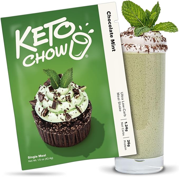 Keto Chow Chocolate Mint - Ultra Low Carb Meal Shake