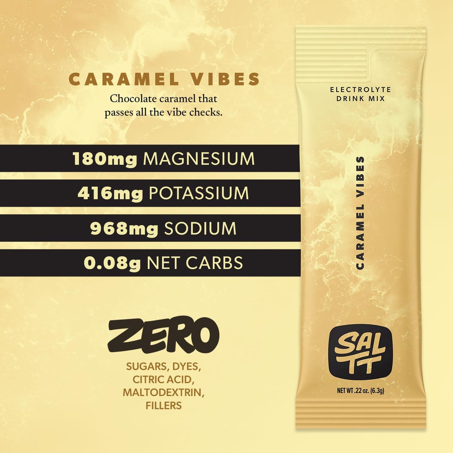 SALTT Caramel Vibes 30 Pack - Electrolyte Powder Drink Mix