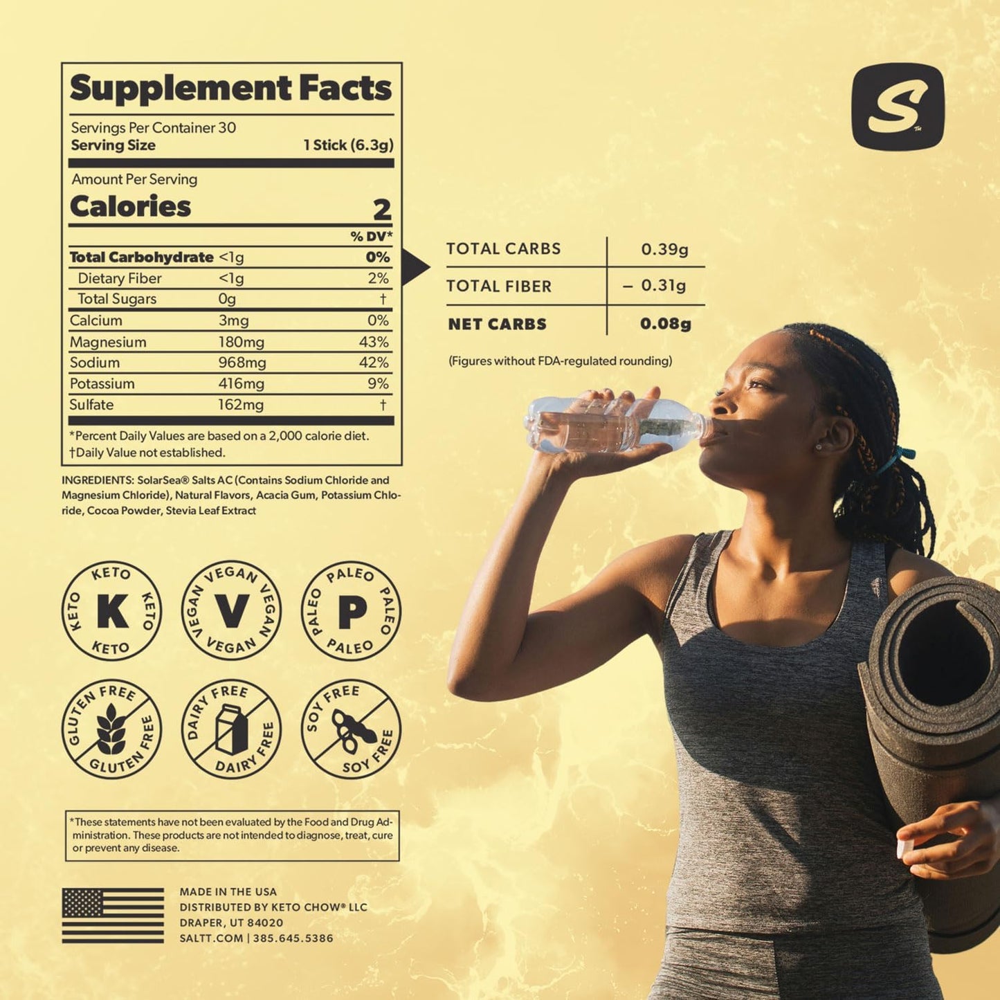 SALTT Caramel Vibes 30 Pack - Electrolyte Powder Drink Mix