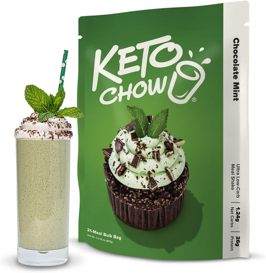 Keto Chow Chocolate Mint - Ultra Low Carb Meal Shake