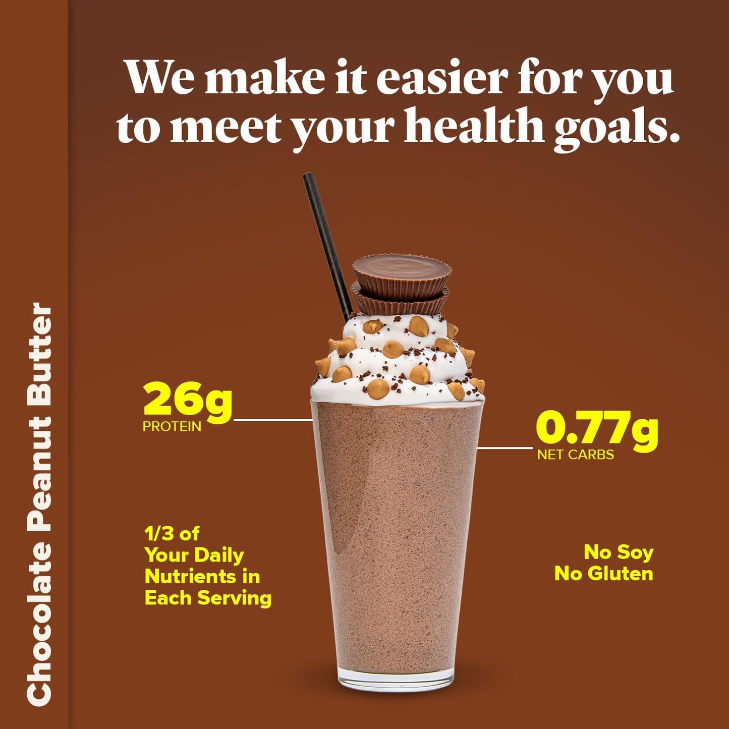 Keto Chow Chocolate Peanut Butter - Ultra Low Carb Meal Shake