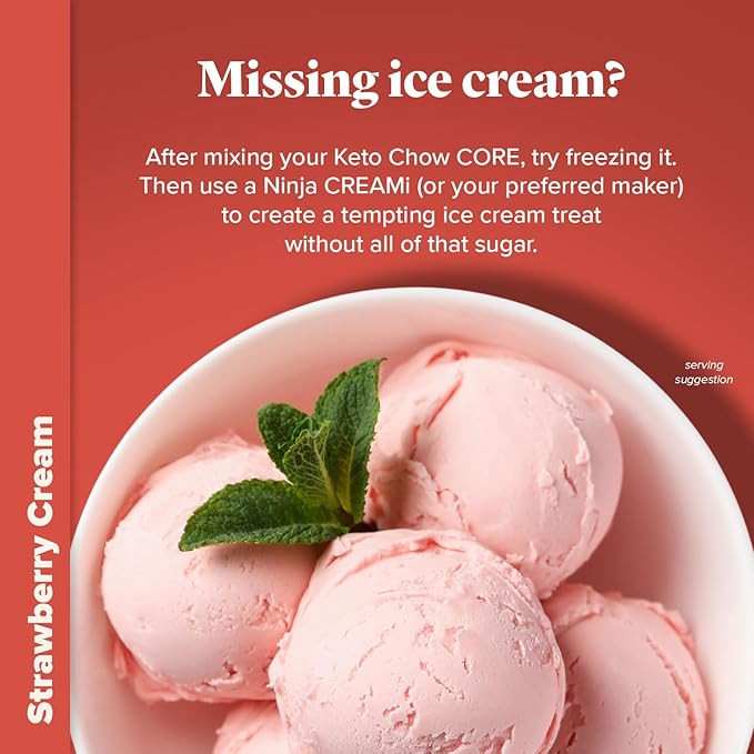 Keto Chow Strawberry Cream - Ultra Low Carb Meal Shake