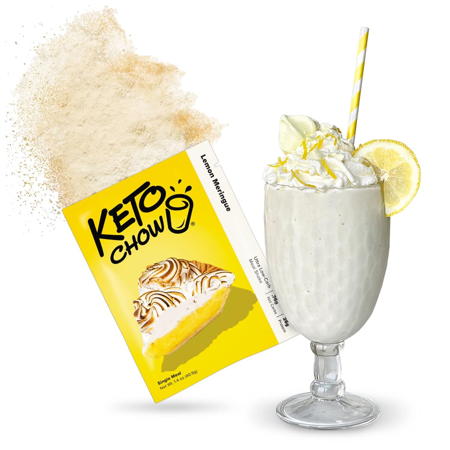 Keto Chow Lemon Meringue - Ultra Low Carb Meal Shake