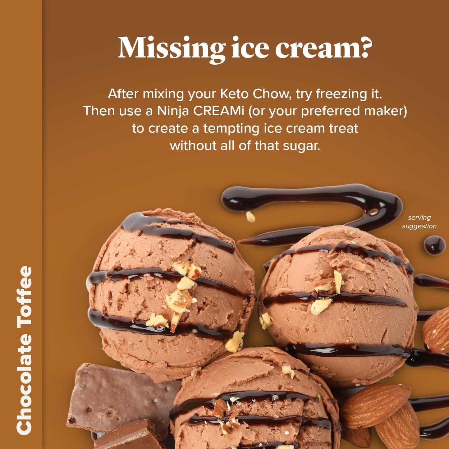 Keto Chow Chocolate Toffee - Ultra Low Carb Meal Shakes