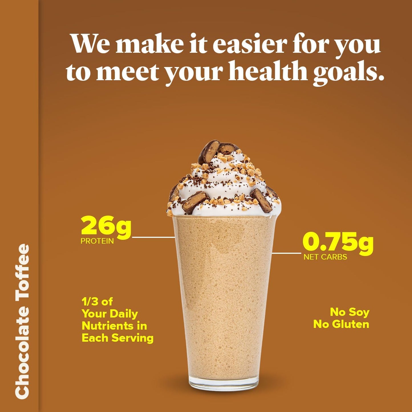Keto Chow Chocolate Toffee - Ultra Low Carb Meal Shakes