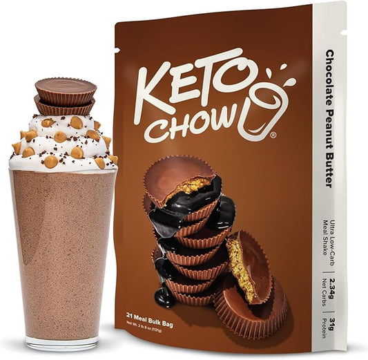 Keto Chow Chocolate Peanut Butter - Ultra Low Carb Meal Shake