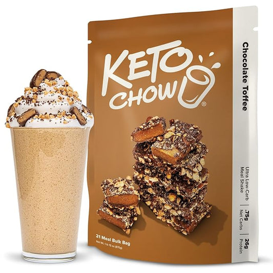 Keto Chow Chocolate Toffee - Ultra Low Carb Meal Shakes