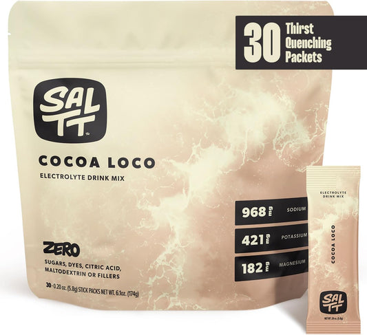 SALTT Cocoa Loco 30 Pack - Electrolyte Powder Drink Mix