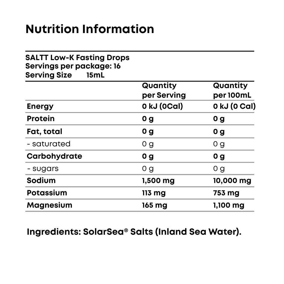 Lower Potassium & higher Sodium for special diets