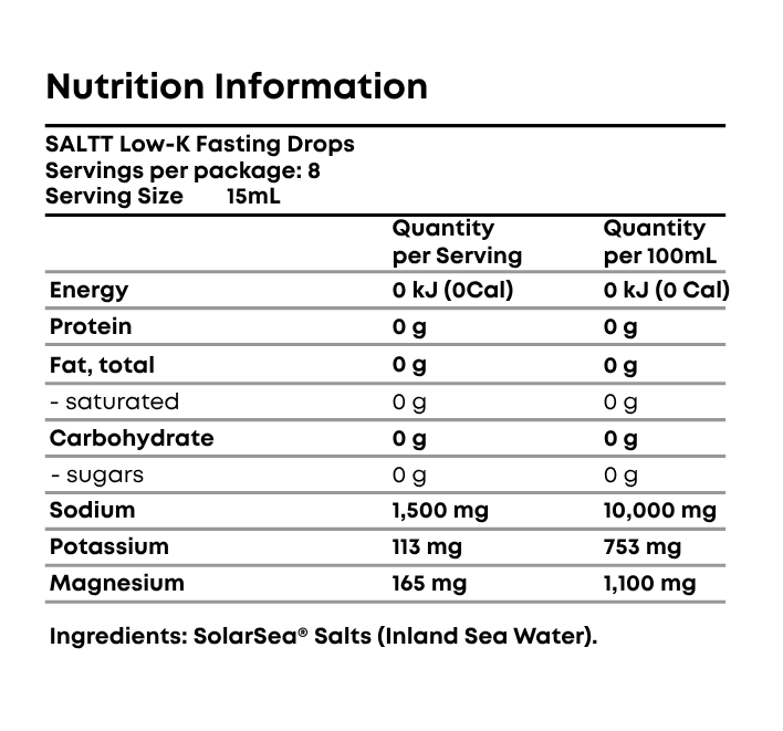 Lower Potassium & higher Sodium for special diets