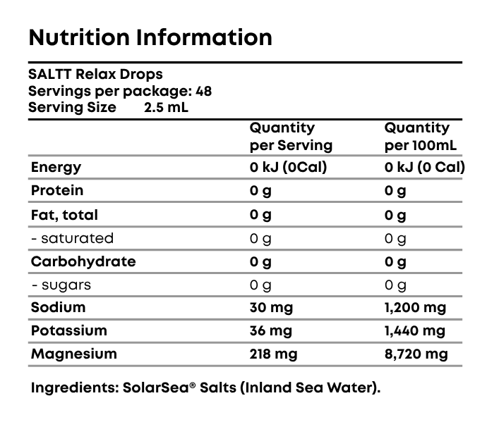 Higher Magnesium for recovery & relaxation