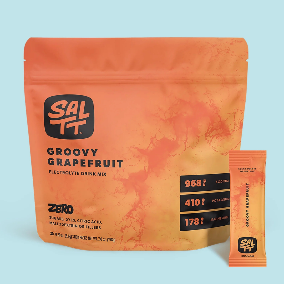 SALTT Groovy Grapefruit - Electrolyte Powder Drink Mix - 30 Pack and Single Stick Options